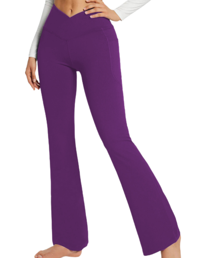 SHOPIQAT Pocket Waist Flare Leggings - Premium from shopiqat - Just $6.750! Shop now at shopiqat